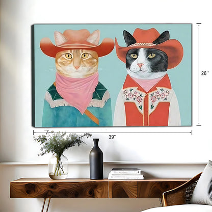 Funny Cat Art - Canvas Wall Art - Abstract Funny Living Room Decor| Liberty Signs #HZ064
