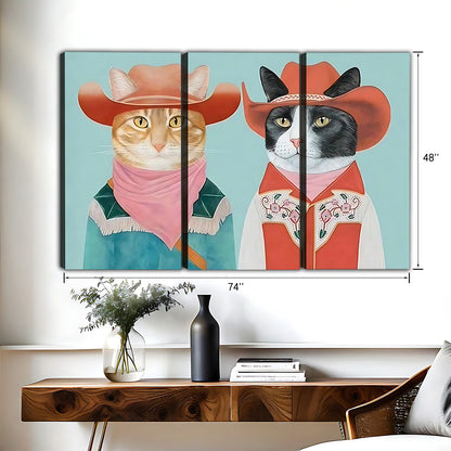 Funny Cat Art - Canvas Wall Art - Abstract Funny Living Room Decor| Liberty Signs #HZ064