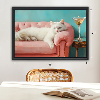 Funny Cat Art - Canvas Wall Art - Abstract Funny Living Room Decor| Liberty Signs #HZ065