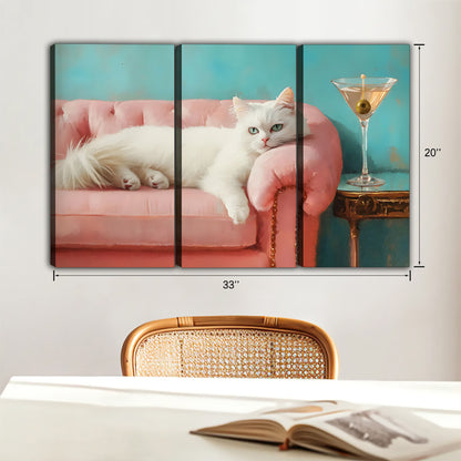 Funny Cat Art - Canvas Wall Art - Abstract Funny Living Room Decor| Liberty Signs #HZ065
