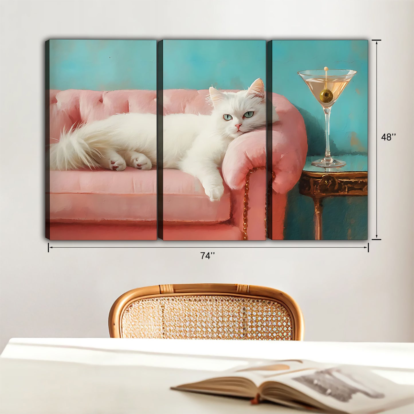 Funny Cat Art - Canvas Wall Art - Abstract Funny Living Room Decor| Liberty Signs #HZ065