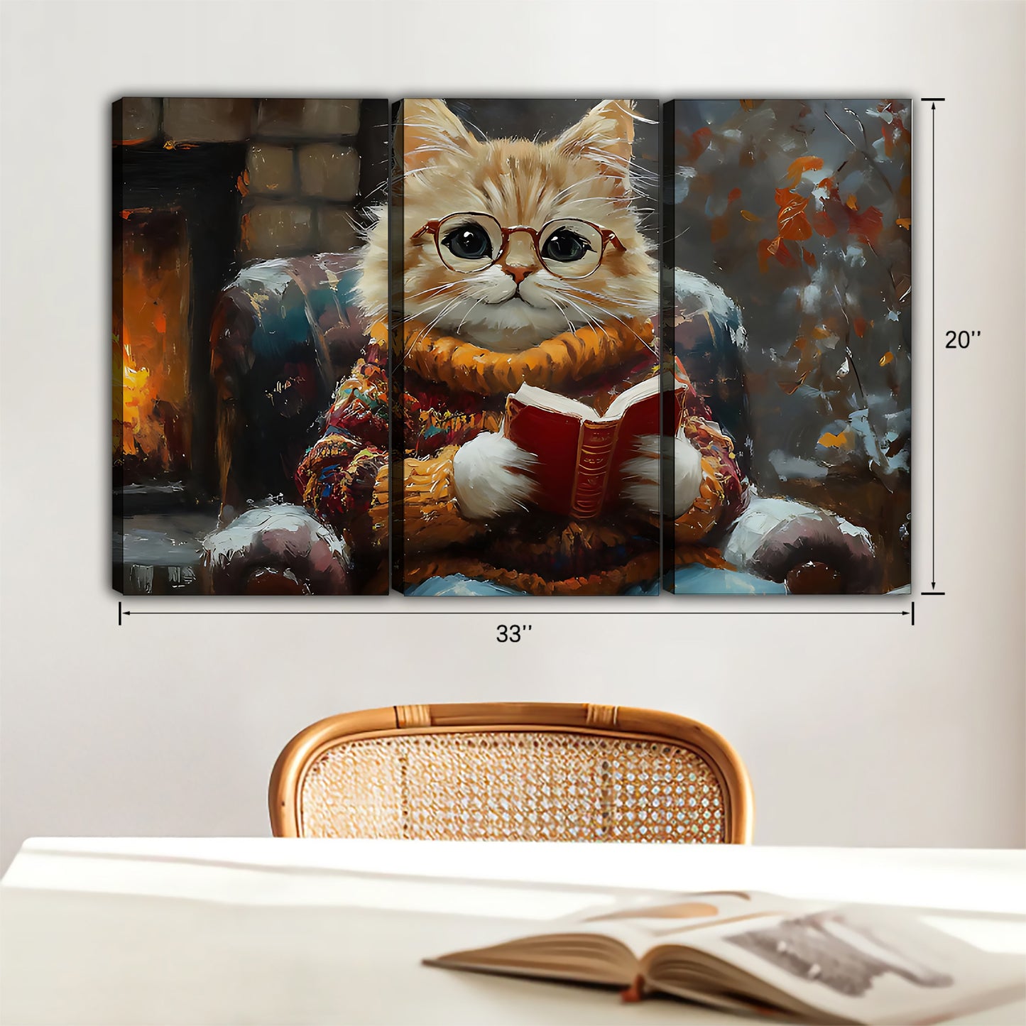 Funny Cat Art - Canvas Wall Art - Abstract Funny Living Room Decor| Liberty Signs #HZ066