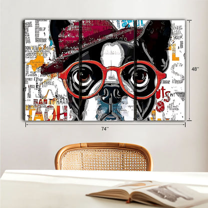 Funny Dog Art - Canvas Wall Art - Abstract Funny Living Room Decor| Liberty Signs #HZ068