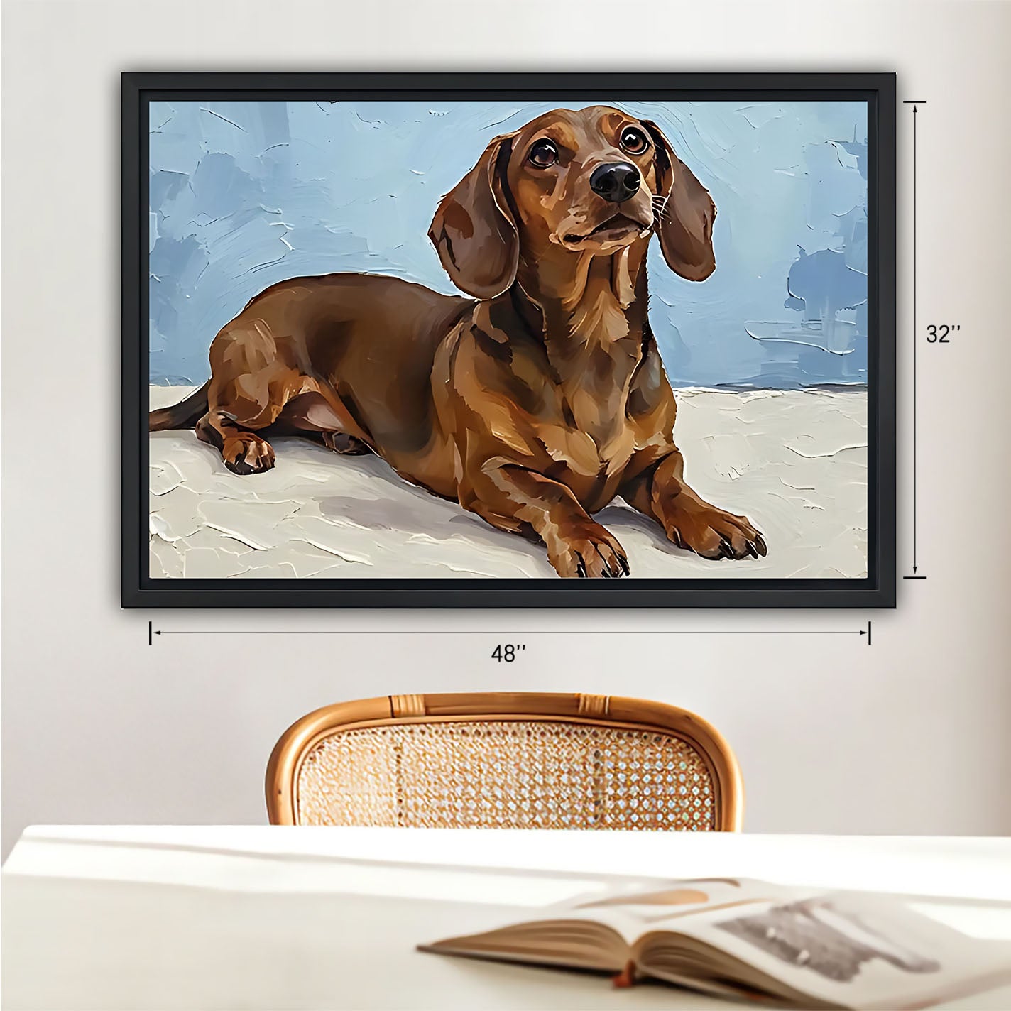 Funny Dog Art - Canvas Wall Art - Abstract Funny Living Room Decor| Liberty Signs #HZ069