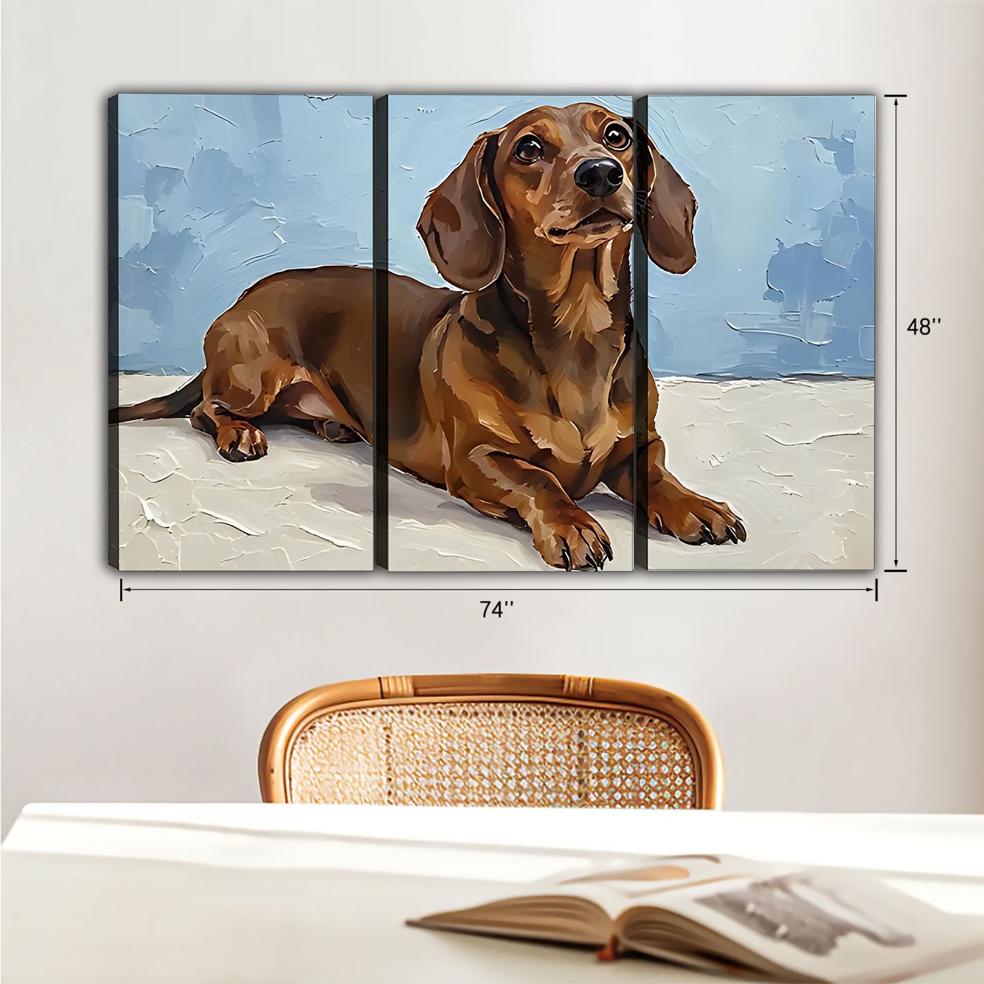 Funny Dog Art - Canvas Wall Art - Abstract Funny Living Room Decor| Liberty Signs #HZ069