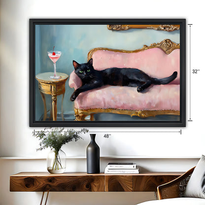Funny Cat Art - Canvas Wall Art - Abstract Funny Living Room Decor| Liberty Signs #HZ072