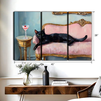 Funny Cat Art - Canvas Wall Art - Abstract Funny Living Room Decor| Liberty Signs #HZ072