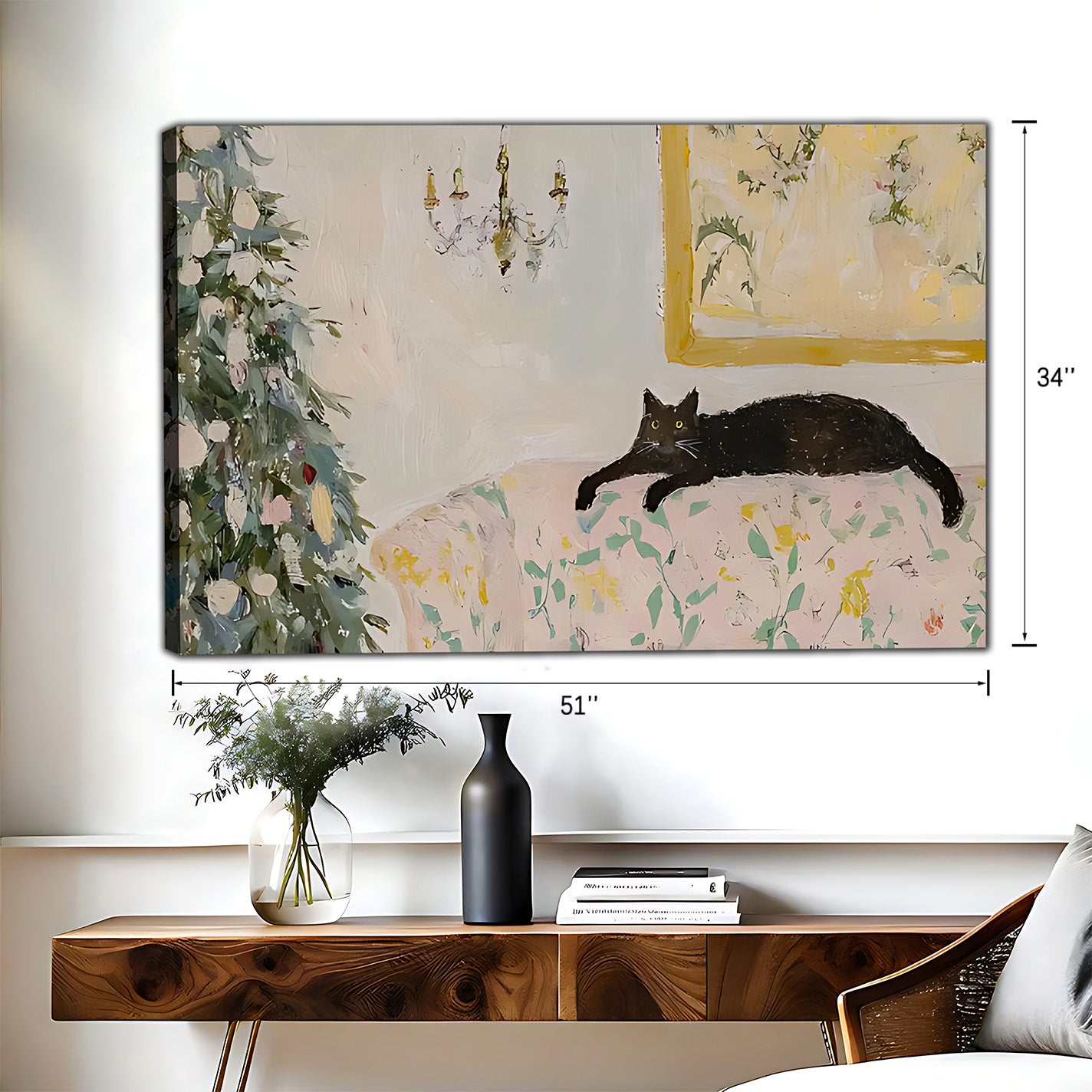 Funny Cat Art - Canvas Wall Art - Abstract Funny Living Room Decor| Liberty Signs #HZ073