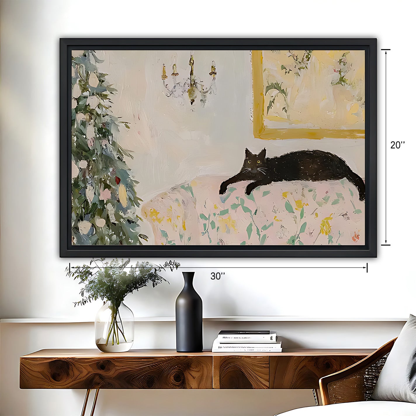 Funny Cat Art - Canvas Wall Art - Abstract Funny Living Room Decor| Liberty Signs #HZ073
