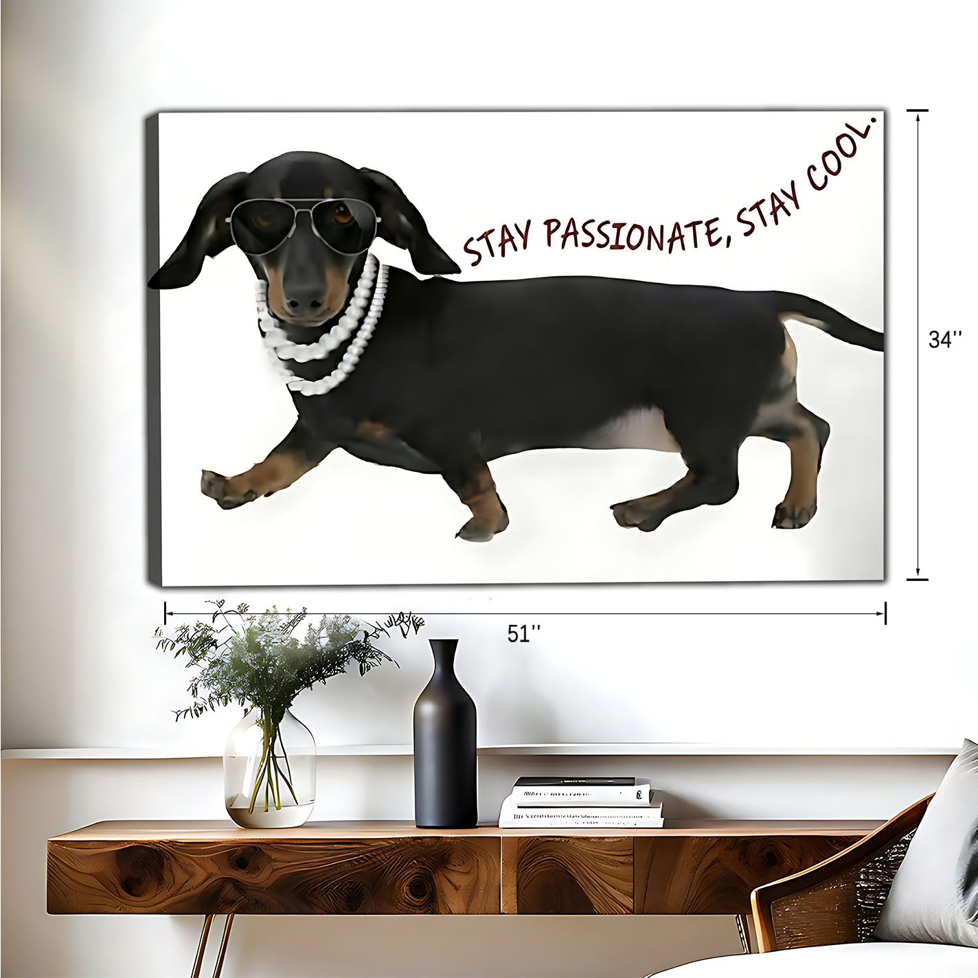 Funny Dog Art - Canvas Wall Art - Abstract Funny Living Room Decor| Liberty Signs #HZ075