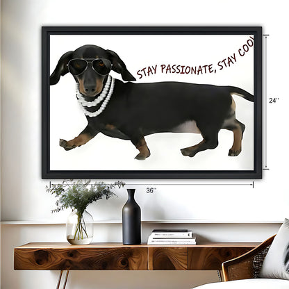 Funny Dog Art - Canvas Wall Art - Abstract Funny Living Room Decor| Liberty Signs #HZ075