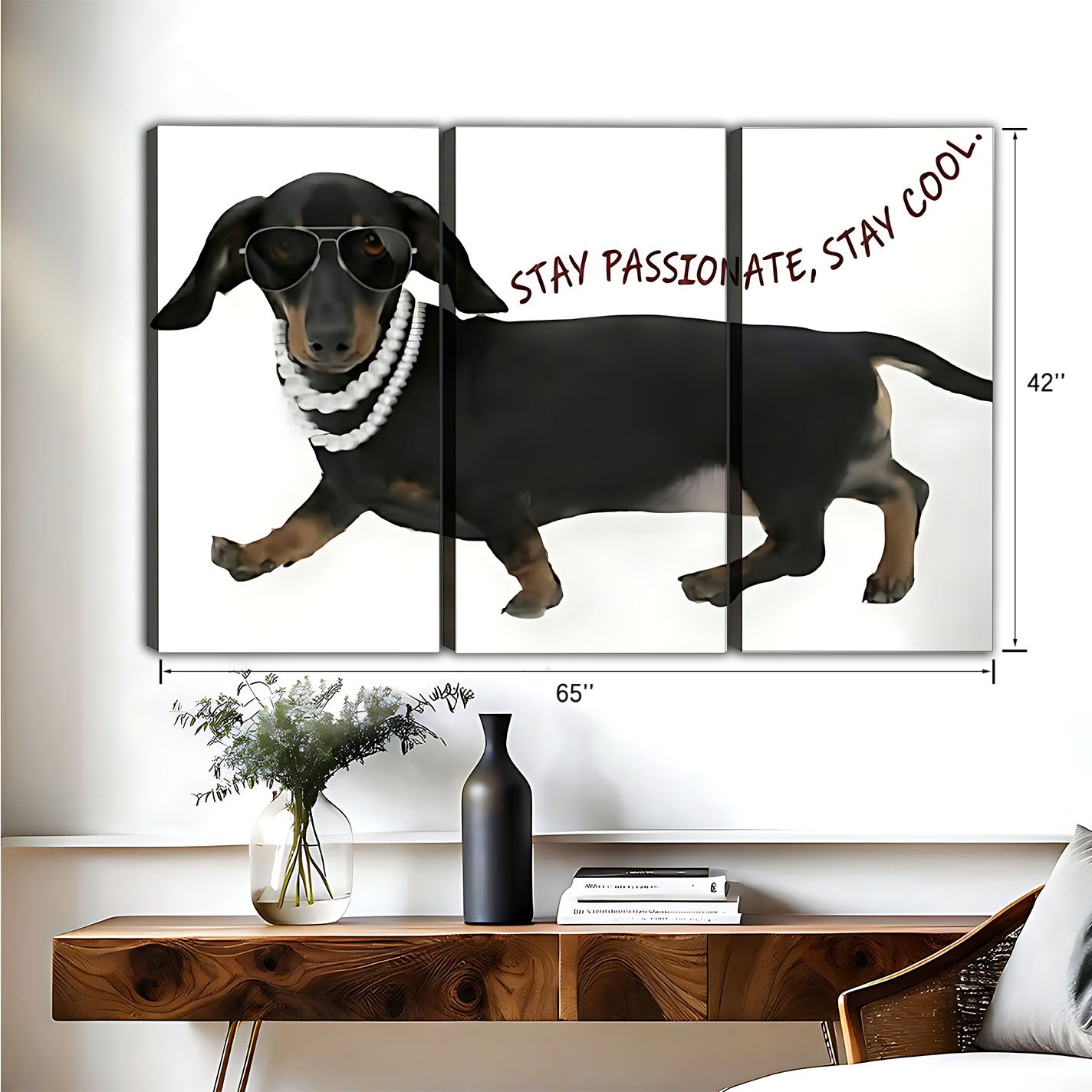 Funny Dog Art - Canvas Wall Art - Abstract Funny Living Room Decor| Liberty Signs #HZ075