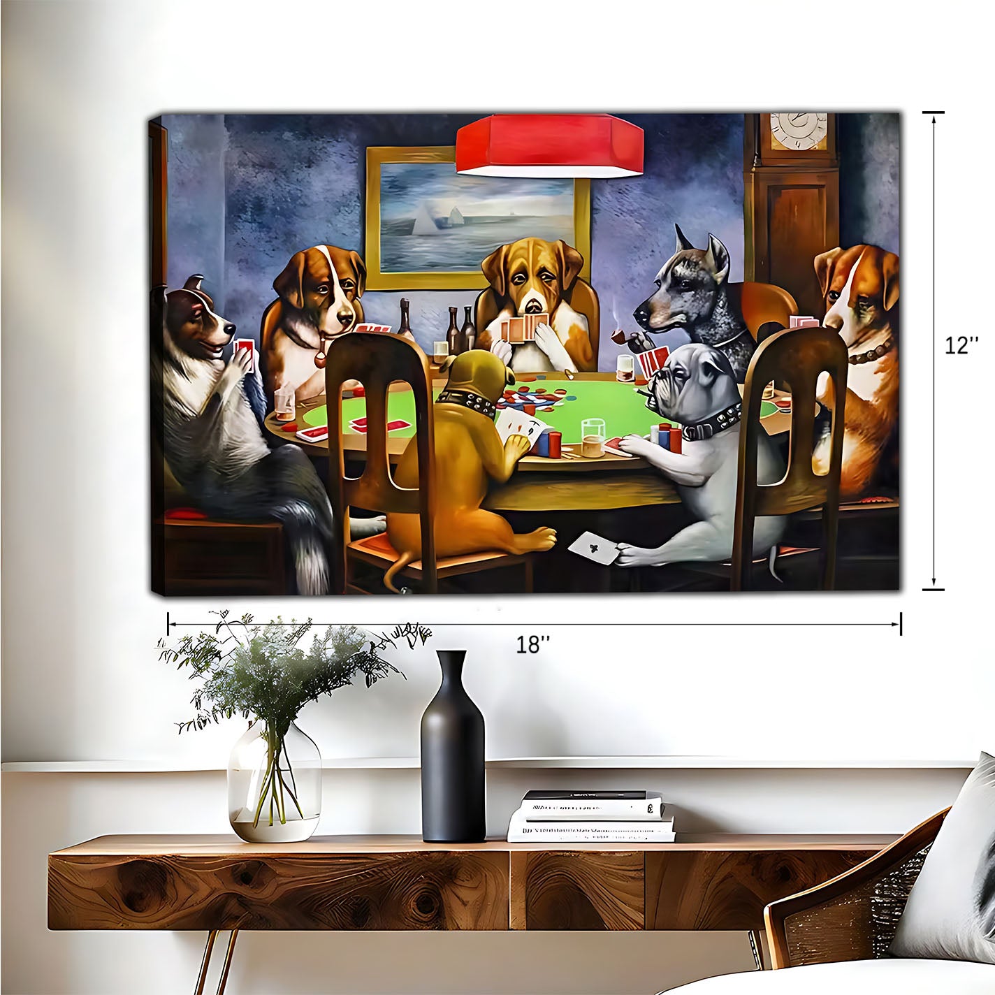 Funny Dog Art - Canvas Wall Art - Abstract Funny Living Room Decor| Liberty Signs #HZ076
