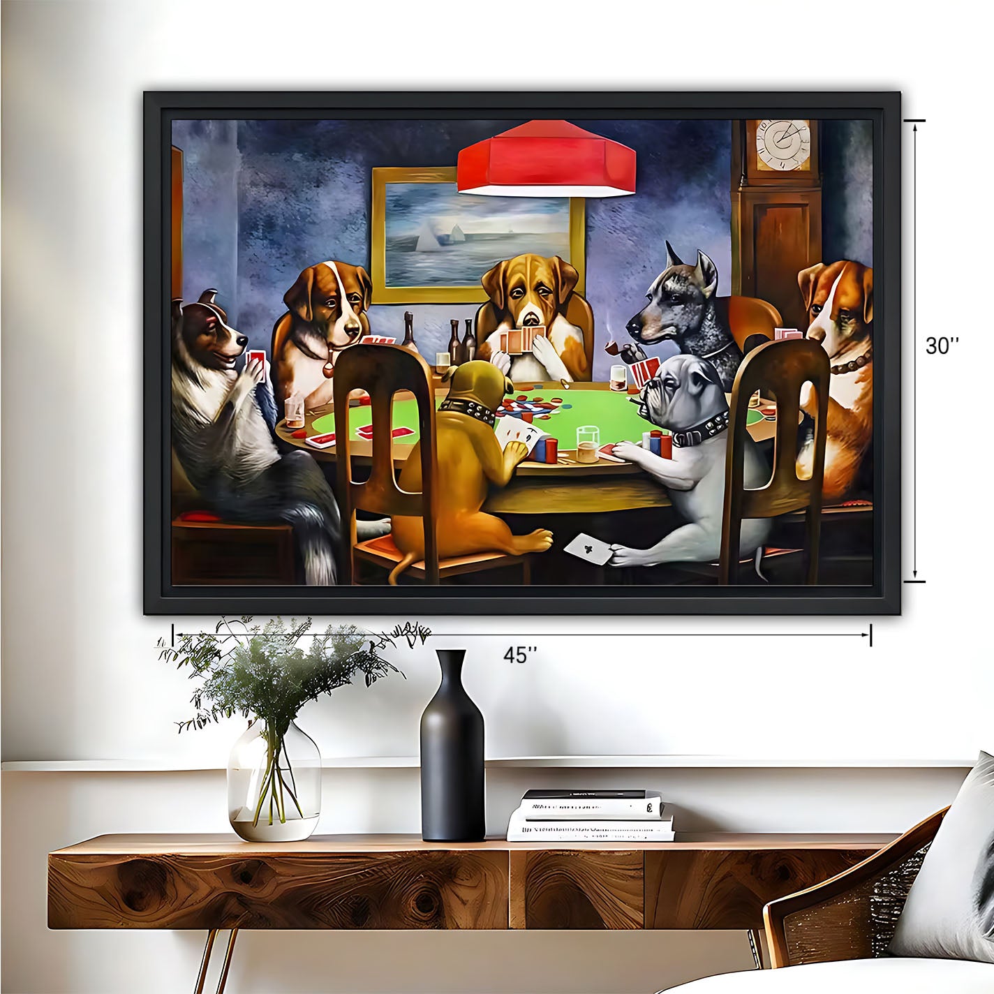 Funny Dog Art - Canvas Wall Art - Abstract Funny Living Room Decor| Liberty Signs #HZ076