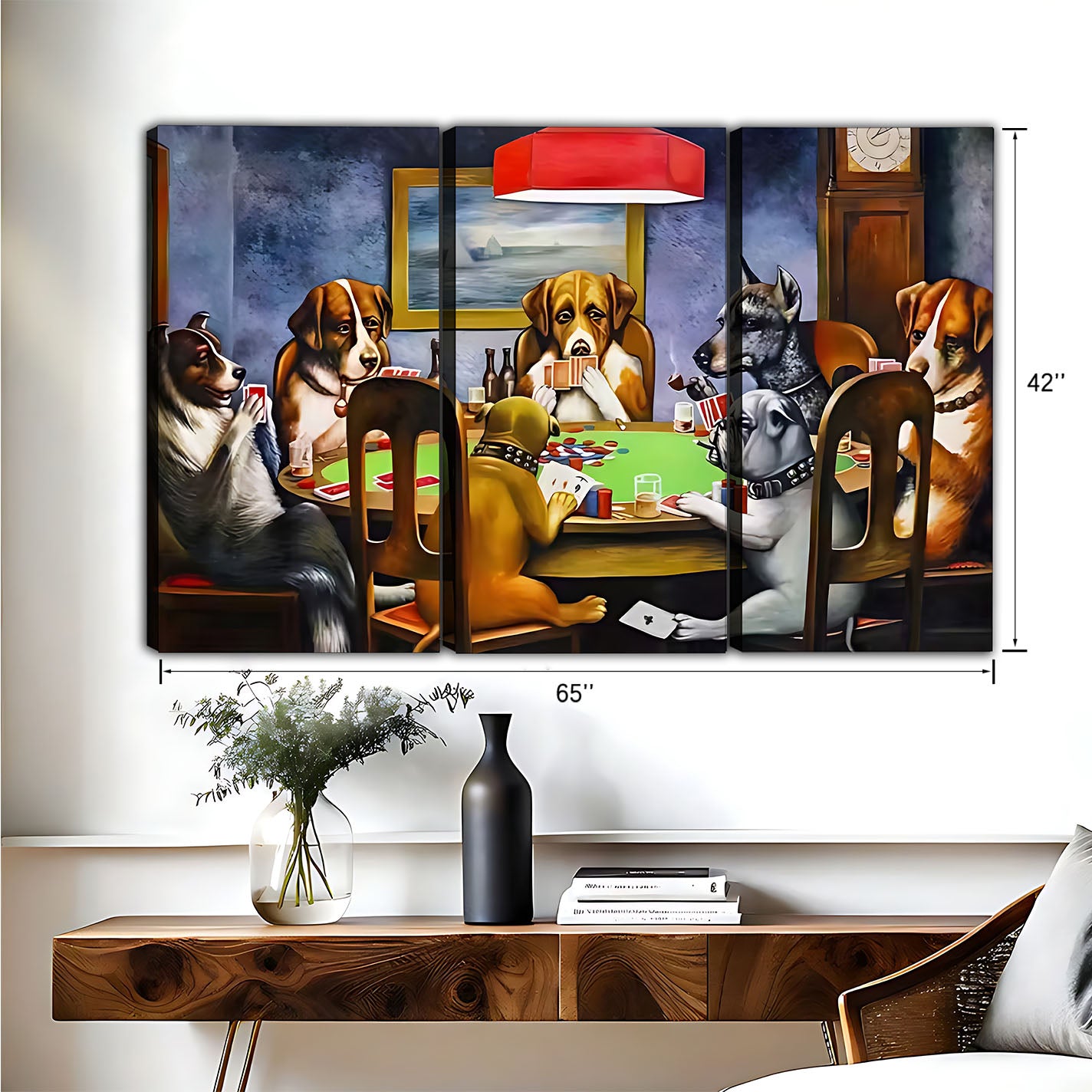 Funny Dog Art - Canvas Wall Art - Abstract Funny Living Room Decor| Liberty Signs #HZ076