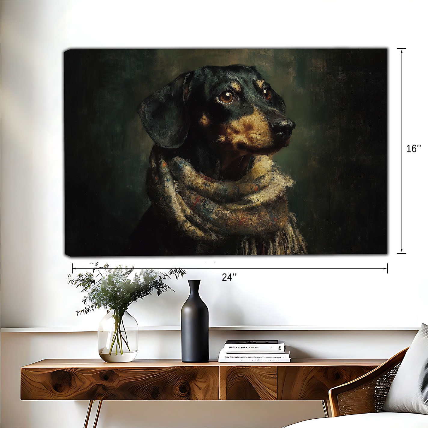 Funny Dog Art - Canvas Wall Art - Abstract Funny Living Room Decor| Liberty Signs #HZ080