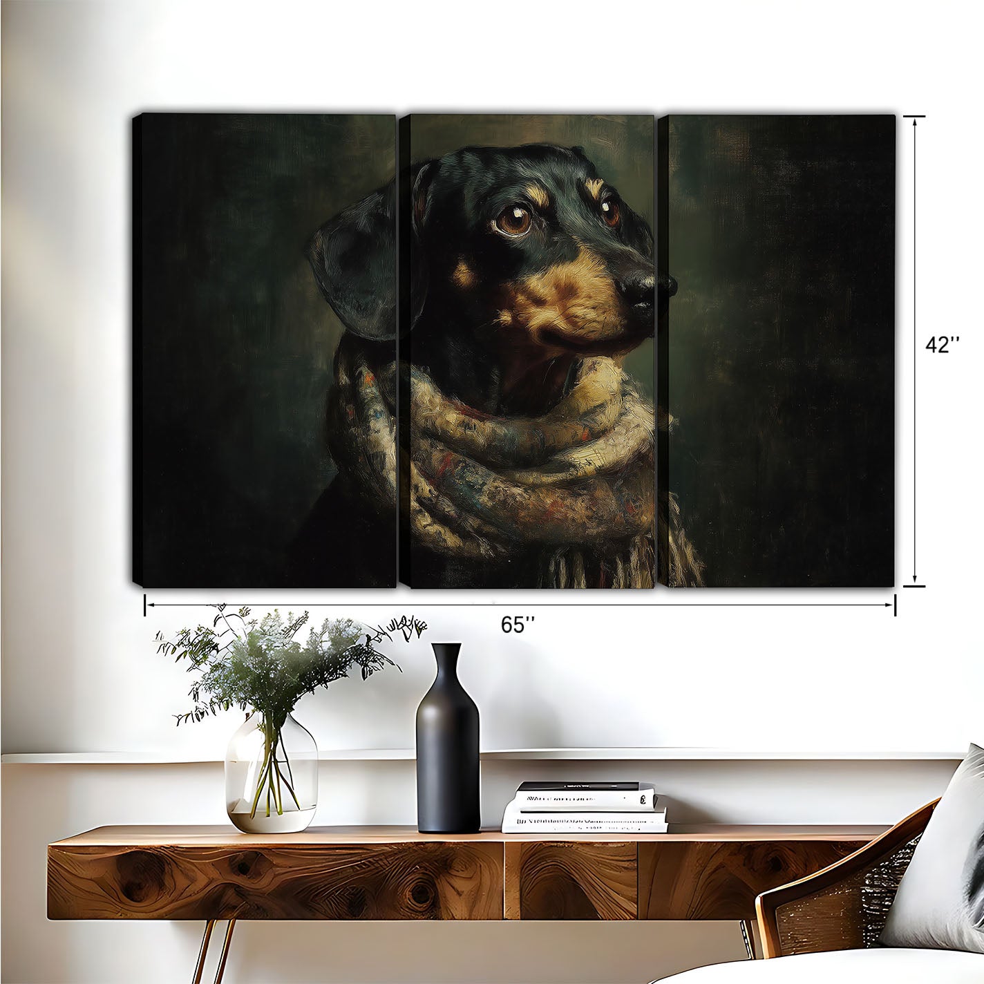 Funny Dog Art - Canvas Wall Art - Abstract Funny Living Room Decor| Liberty Signs #HZ080