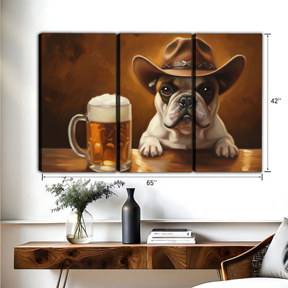 Funny Dog Art - Canvas Wall Art - Abstract Funny Living Room Decor| Liberty Signs #HZ081