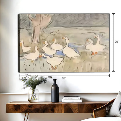 Neutral Abstract Framed Wall Art – Minimalist Line Art for Office or Studio | Liberty Signs #HZ082