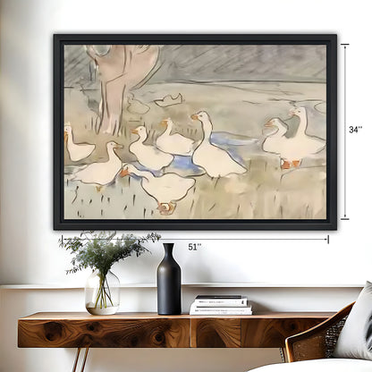 Neutral Abstract Framed Wall Art – Minimalist Line Art for Office or Studio | Liberty Signs #HZ082