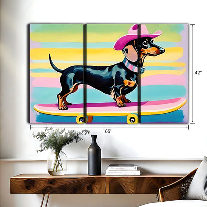 Funny Dog Art - Canvas Wall Art - Abstract Funny Living Room Decor| Liberty Signs #HZ084