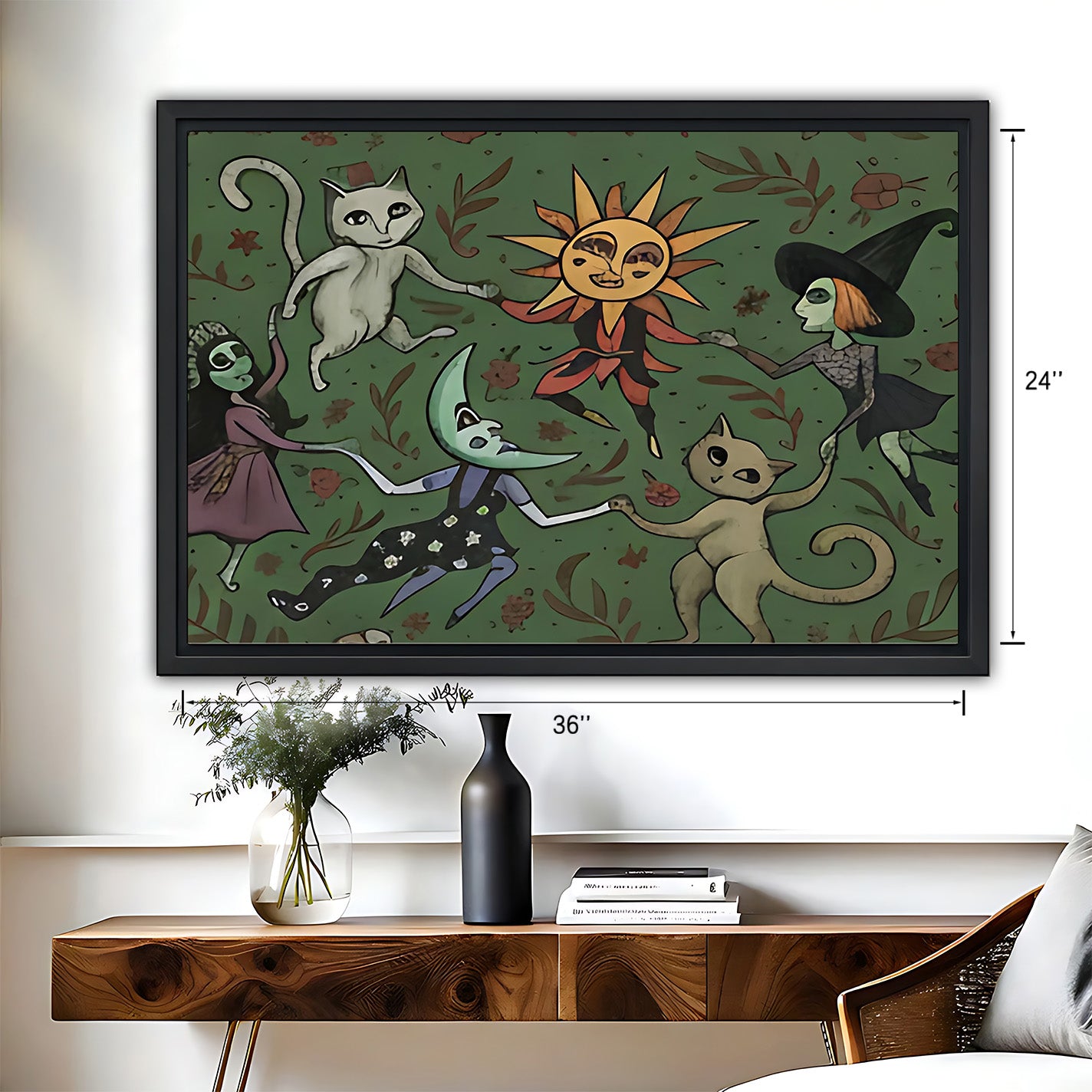 Neutral Abstract Framed Wall Art – Minimalist Line Art for Office or Studio | Liberty Signs #HZ085