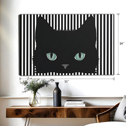 Funny Cat Art - Canvas Wall Art - Abstract Funny Living Room Decor| Liberty Signs #HZ086