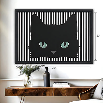 Funny Cat Art - Canvas Wall Art - Abstract Funny Living Room Decor| Liberty Signs #HZ086
