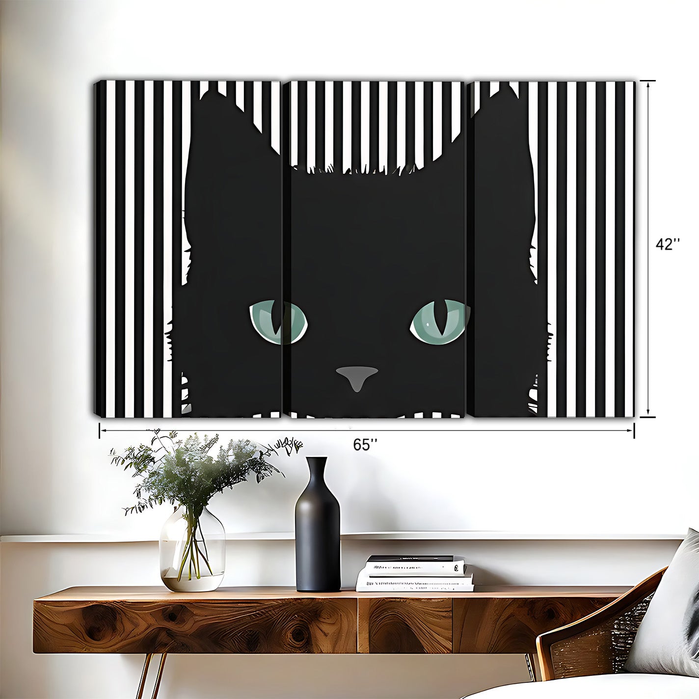 Funny Cat Art - Canvas Wall Art - Abstract Funny Living Room Decor| Liberty Signs #HZ086