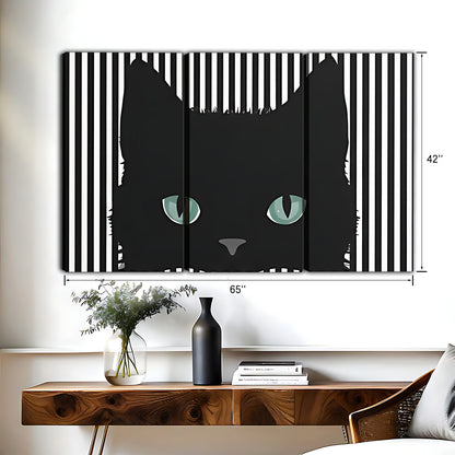 Funny Cat Art - Canvas Wall Art - Abstract Funny Living Room Decor| Liberty Signs #HZ086