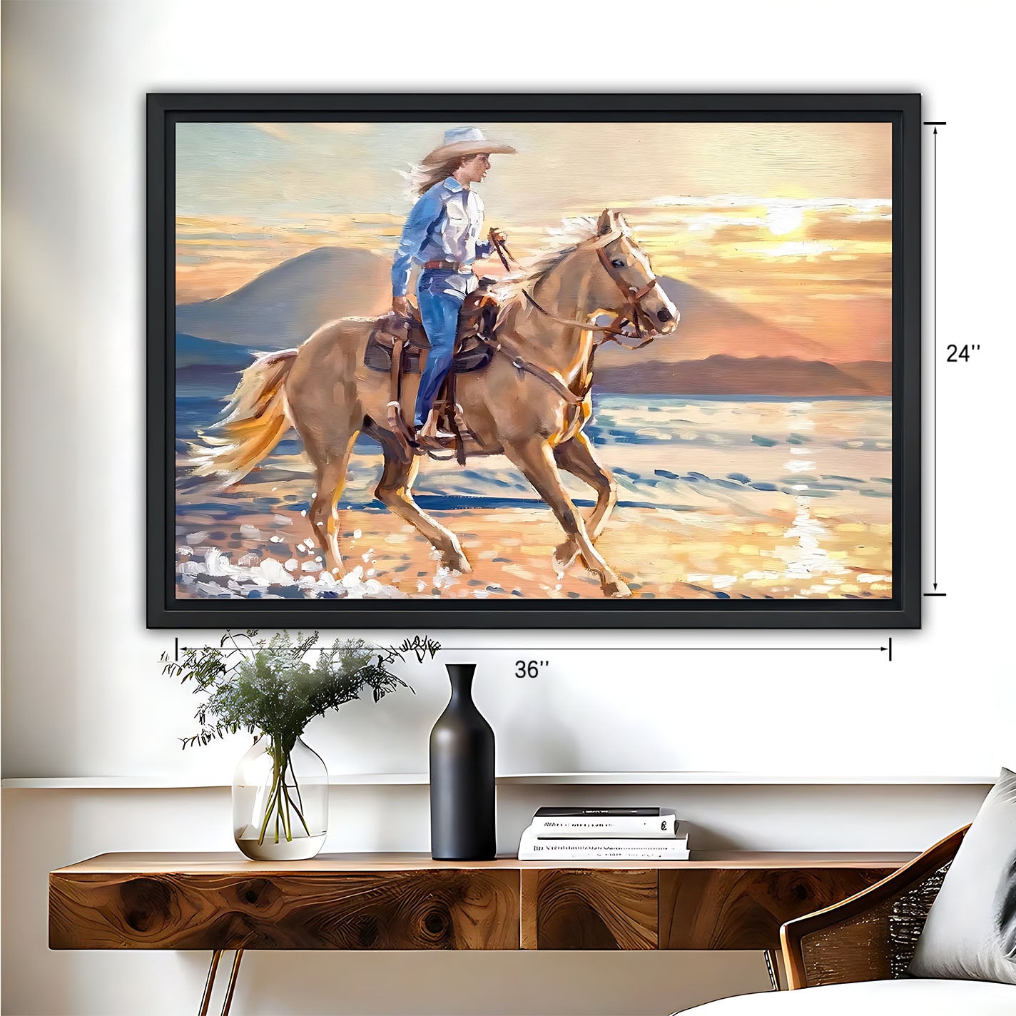 Neutral Abstract Framed Wall Art – Minimalist Line Art for Office or Studio | Liberty Signs #HZ089