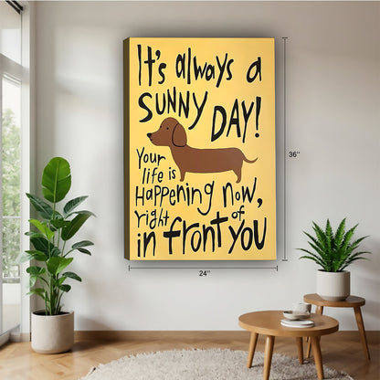 Funny Dog Art - Canvas Wall Art - Abstract Funny Living Room Decor| Liberty Signs #SZ099