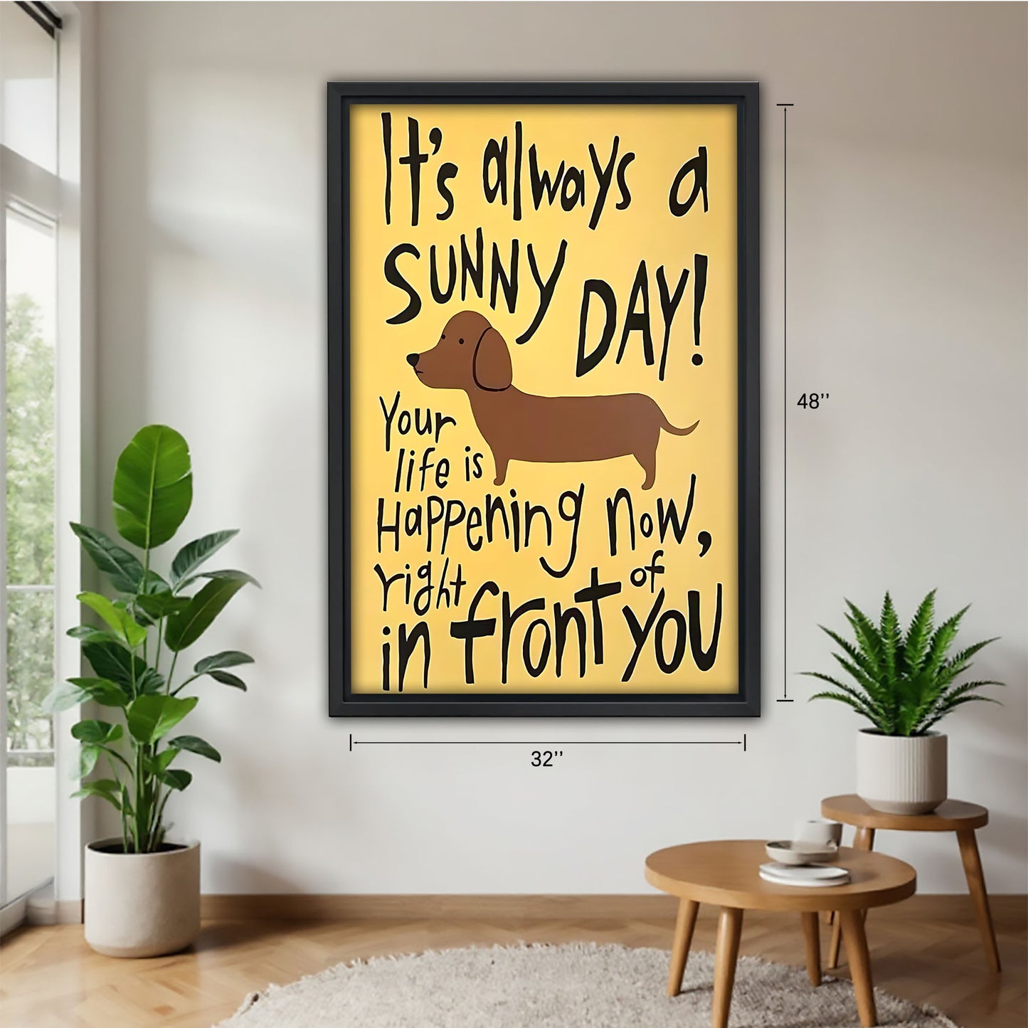 Funny Dog Art - Canvas Wall Art - Abstract Funny Living Room Decor| Liberty Signs #SZ099