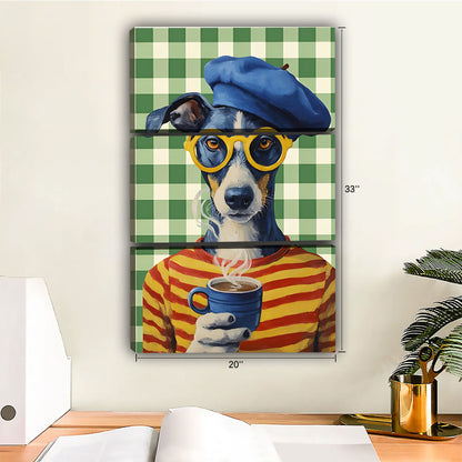 Funny Dog Art - Canvas Wall Art - Abstract Funny Living Room Decor| Liberty Signs #SZ109