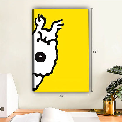 Funny Dog Art - Canvas Wall Art - Abstract Funny Living Room Decor| Liberty Signs #SZ110