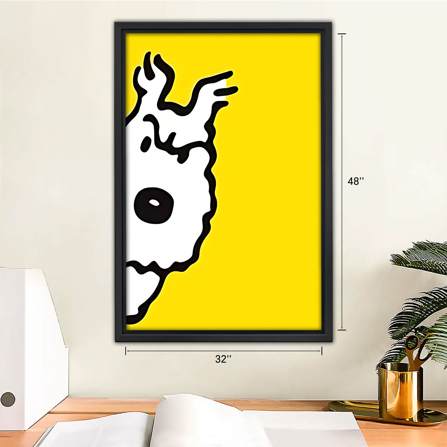 Funny Dog Art - Canvas Wall Art - Abstract Funny Living Room Decor| Liberty Signs #SZ110