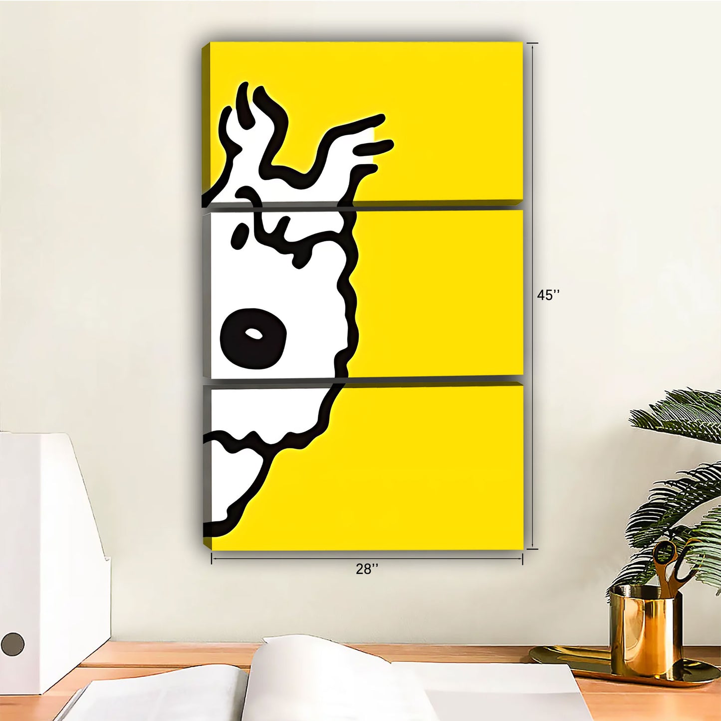 Funny Dog Art - Canvas Wall Art - Abstract Funny Living Room Decor| Liberty Signs #SZ110