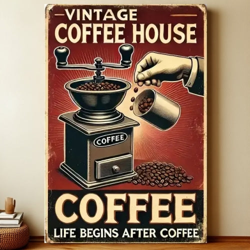8x12 Kitchen Metal Sign – Coffee & Recipe Tin Wall Decor for Homes | Liberty Signs #8023