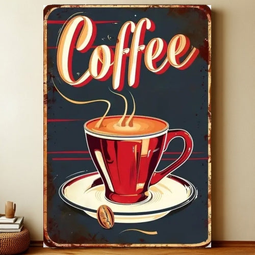 8x12 Kitchen Metal Sign – Coffee & Recipe Tin Wall Decor for Homes | Liberty Signs #8026