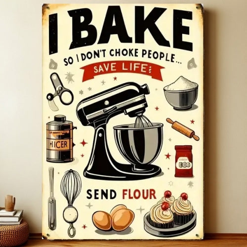 8x12 Kitchen Metal Sign – Coffee & Recipe Tin Wall Decor for Homes | Liberty Signs #8036