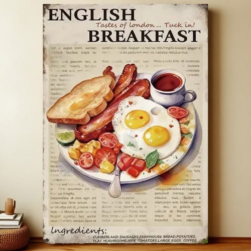 8x12 Kitchen Metal Sign – Coffee & Recipe Tin Wall Decor for Homes | Liberty Signs #8045