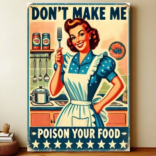 8x12 Kitchen Metal Sign – Coffee & Recipe Tin Wall Decor for Homes | Liberty Signs #8048