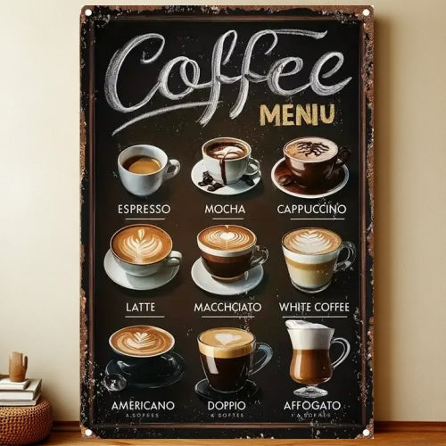 8x12 Kitchen Metal Sign – Coffee & Recipe Tin Wall Decor for Homes | Liberty Signs #8050