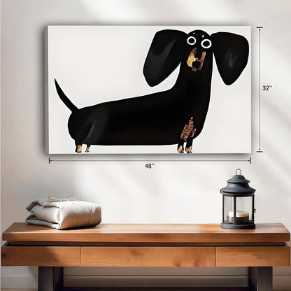 Cute Dachshund Framed Wall Art – Adorable Dog Print for Living Room or Office | Liberty Signs #M3100