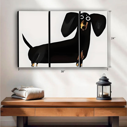 Cute Dachshund Framed Wall Art – Adorable Dog Print for Living Room or Office | Liberty Signs #M3100