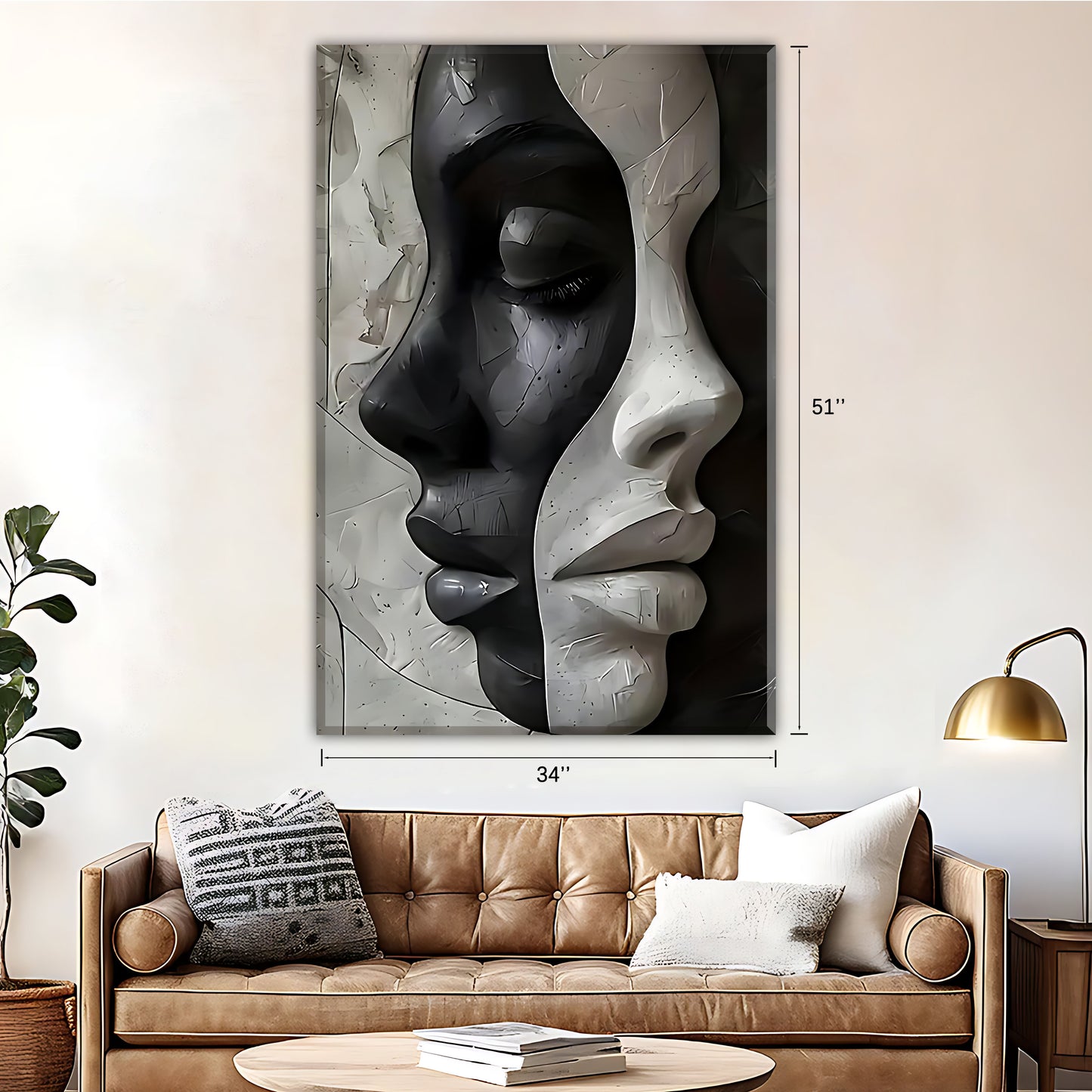 12x18 Neutral Abstract Framed Wall Art – Minimalist Line Art for Office or Studio | Liberty Signs#M3104