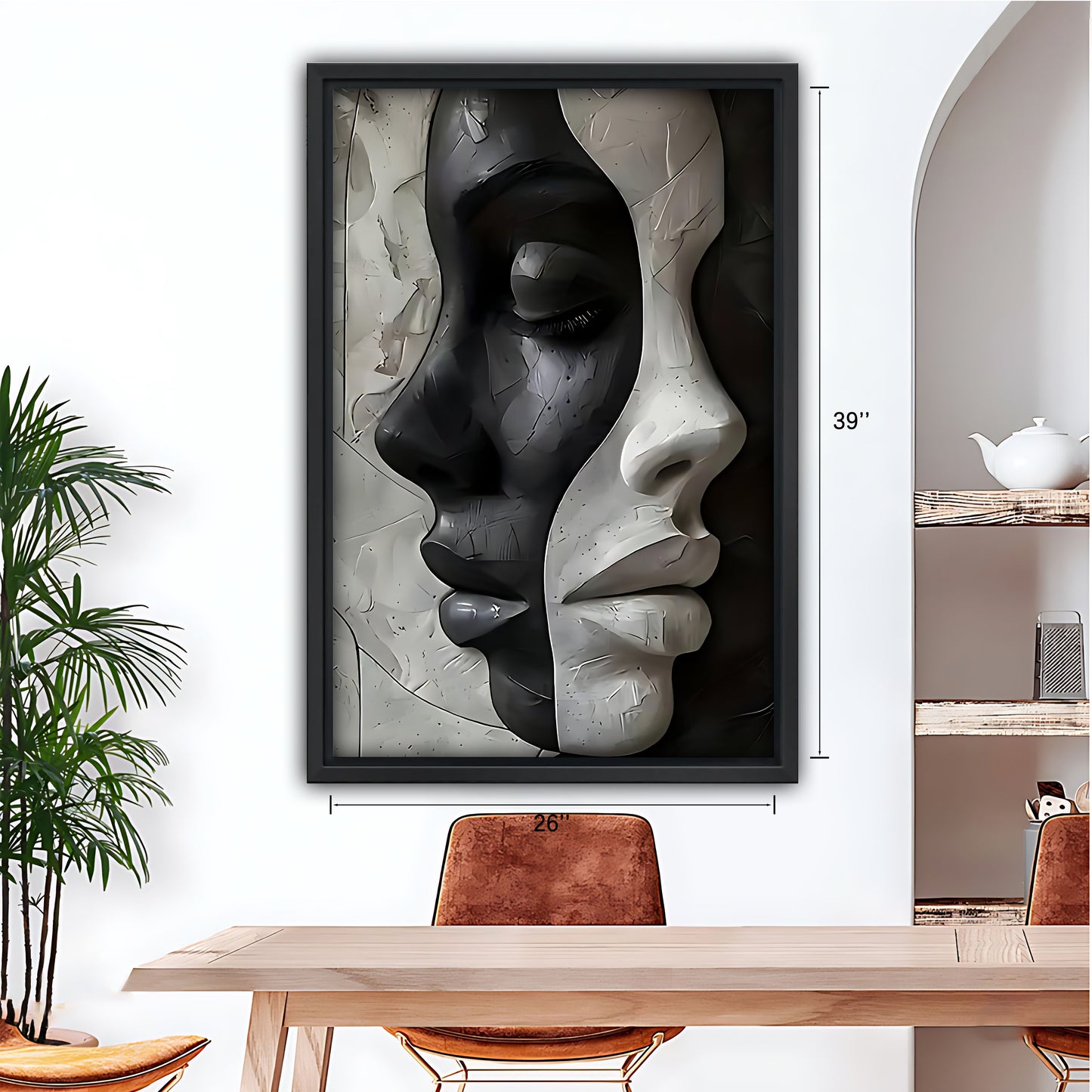 12x18 Neutral Abstract Framed Wall Art – Minimalist Line Art for Office or Studio | Liberty Signs#M3104
