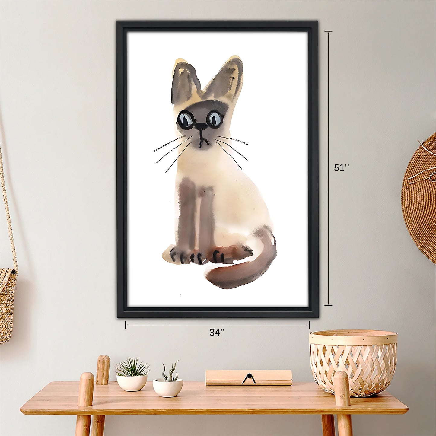 Neutral Abstract Framed Wall Art – Minimalist Line Art for Office or Studio | Liberty Signs#M3396