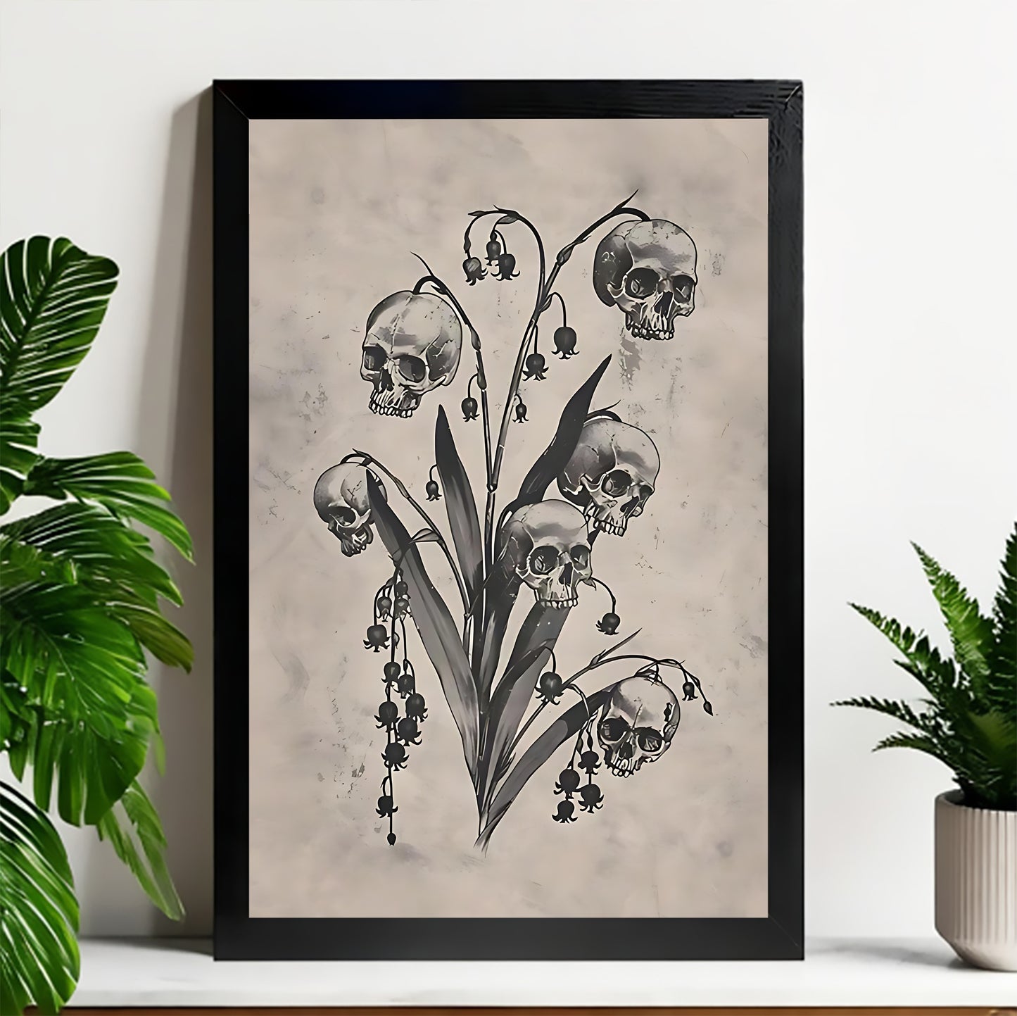 Neutral Abstract Framed Wall Art – Minimalist Line Art for Office or Studio | Liberty Signs#M3549