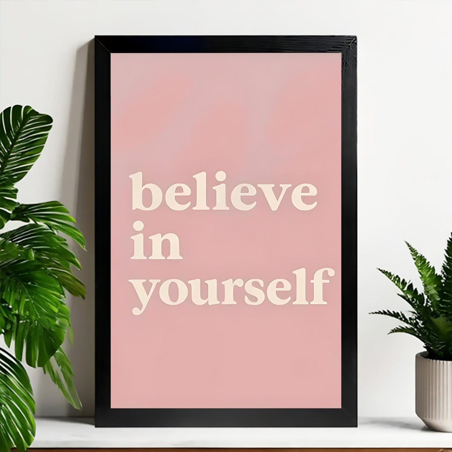 Neutral Abstract Framed Wall Art – Minimalist Line Art for Office or Studio | Liberty Signs#M3554